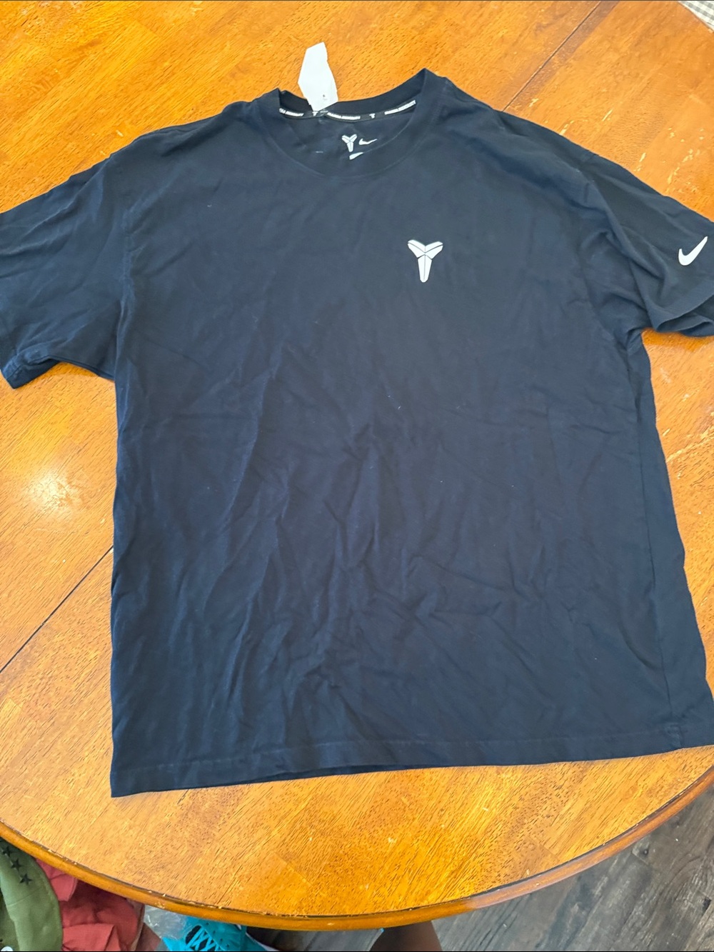 Nike Black Men's Athletic Tee with White Logo Kobe Mamba Mentality XL